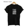 The Boss and The Real Boss Personalised Couple Matching T-Shirts Black