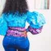 Shop Blue Ivy Ankara Print Wrap Top - African Fashion by Yvoenne Irenroa via My Precious World marketplace for black community