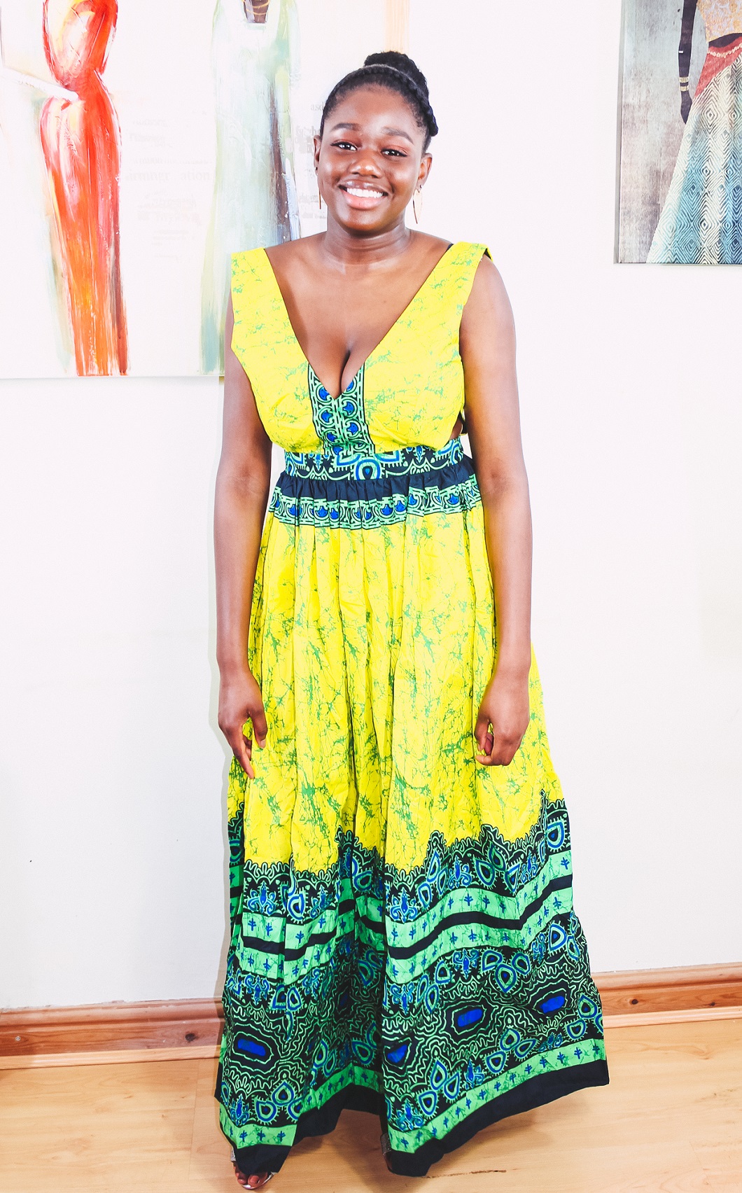 Summer Pleasure African Fashion Ankara Print Maxi Dress